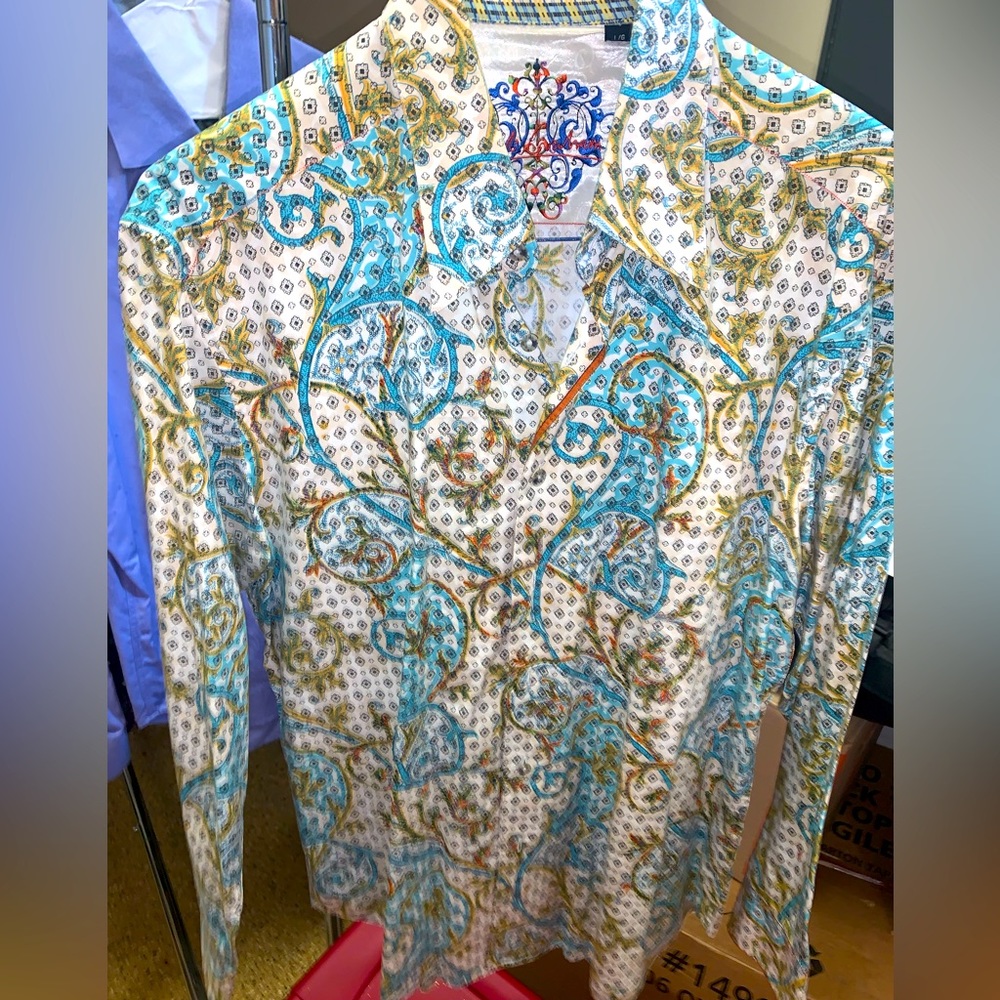 Robert Graham mens long sleeve shirt L